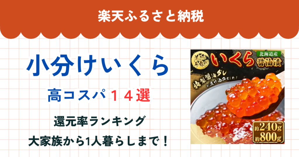 楽天ふるさと納税の小分けいくら還元率まとめ