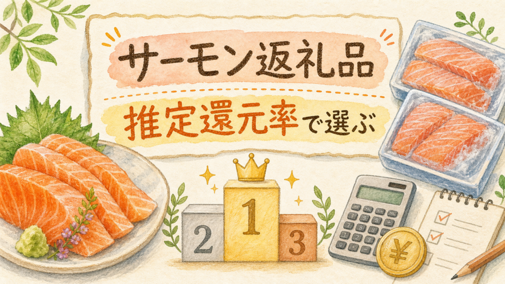 ふるさと納税のサーモン返礼品を推定還元率で選ぶ図解