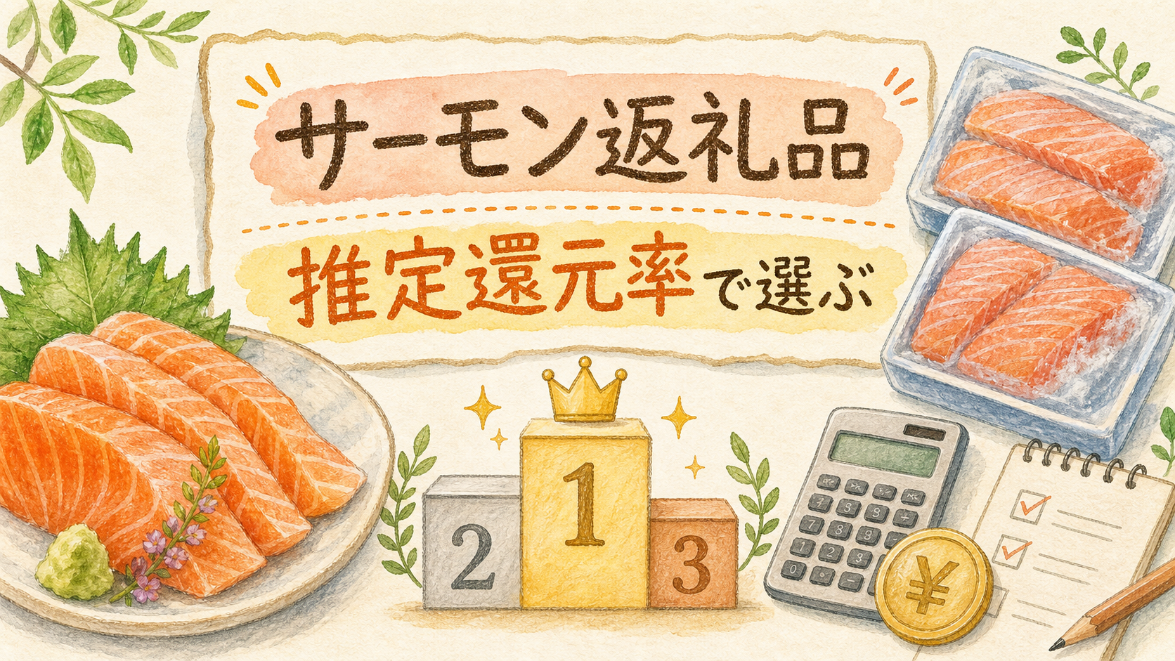 ふるさと納税のサーモン返礼品を推定還元率で選ぶ図解