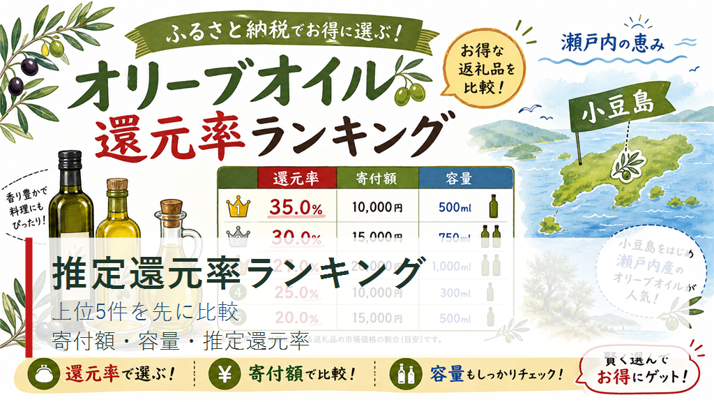 推定還元率ランキングで先に見る返礼品の結論を示す手書き図解